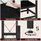 40-50 Gallon Fish Tank Stand, Aquarium Stand with Power Outlet and Storage Cabinet, Heavy Duty Tank Stand Suitable for Turtle Tank, Reptile Terrarium, for Home Office, Black FTBK50E01