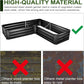 EDOSTORY Raised Bed Garden Bed Kit, 5x5x1ft Galvanized Planter Tall Raised Garden Boxes Outdoor, Large Metal Raised Garden Beds for Vegetables, Flowers, Herbs