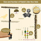18-27 Inch Height Adjustable Bird Perch Pepper Wood Desktop Bird Training Perch Stand with Feeding Cups and Swing Toy Parakeet Perches Indoor and Outdoor Parrot Stand for Small to Medium Birds