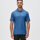 Esabel.C Jacquard Golf Shirts for Men Moisture Wicking Short Sleeve Performance Dry Fit Active Mens Polo Shirts