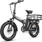 1000W Folding Electric Bike, 48V 20AH Large Removable Battery E Bike, 30+MPH, 80 Miles Max Range, 20" Fat Tire Electric Bike for Adults, Adult Electric Bicycles for Commute Beach Snow