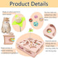 Interactive Wooden Cat Puzzle Toy Box Indoor Hunting Play Toy to Stimulate Your Cat’s Energy and Instincts (Pink)