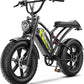 Electric Bike for Adults 1500W Peak 20" Fat Tire All-Terrain E-Bike 80-120Miles 30MPH Electric Dirt Bike for Road Sand Mountain Snow - 48V 20/30AH Battery Powered Electric Motorcycle
