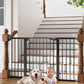 Cumbor 29.7-54.2" Wide Baby Gate for Stairs, Mom's Choice Awards Winner-Self Closing Dog Gate Indoor for Doorways, No Drilling Pressure Mounted Pet Gates for Kids, Easy Walk Through Safety Gate, Black