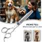7'' Dog Grooming Scissors CNC 440C Blades Sharp and Durable Polished Chunker Dog Shears with Blue Diamond Adustable Screws Easy to Use for Groomer and Home User