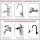 ZCONIEY Sink Faucet Sprayer Attachment Hair Pet Rinser Showerhead with Stop Water-saving Function