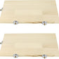 QWORK 13.6" x 7.9" Natural Wood Rectangle Stand for Bird Cages Suitable for Parakeets, Cockatiels, and Small Animals Easy Install with Stainless Steel Hardware 2 Pcs