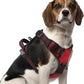 PUPTECK No Pull Dog Harness Medium Sized, Adjustable Reflective Dog Harness with Handle Easy Control, Comfortable Soft Padded Pet Vest Harness for Medium Dogs, Red M