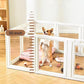 Clear Acrylic Dog Playpen Transparent Dog Playpen Indoor, Easy Assemble Clear Pet Pen for Puppy Bunny Cat Pig, Sturdy & Easy Cleaning Plastic Dog Puppy Fence (30" H, 10PCS)