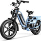 Dual Battery Electric Bike for Adults, 160 Miles Long Range Cargo Ebike with 48V 60AH Removable 2880WH Battery, 1450W Peak Motor 34MPH Electric Bicycle, 20" x 4" Fat Tire Hydraulic Brakes E Bike