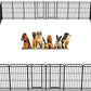 Dog Playpen Outdoor 32 Panels Heavy Duty Dog Fence 47" Height with Thick Pipe Anti-Rust with Doors Portable for RV Camping Yard, Total 71FT, 406 Sq.ft, Snowy Black