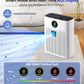 Air Purifiers for Home Large Room, Cover Up to 2400 Ft² with True HEPA Filter, Smart Mode, PM2.5 Air Quality Display, 22dB Sleep Mode, Aromatherapy with 2X-Purification & 360°Air Outlet, HAP603, White