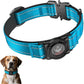 2025 Upgrade Airtag Dog Collar, Reflective Dog Collar with Airtag Holder, IP68 Waterproof| Metal Buckle| Ultra-Durable| Comfortable Padded, GPS Dog Collars for Medium Large Dogs (Blue,L)