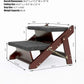 MEWANG Wooden Pet Stairs/Pet Steps - 2-in-1 Foldable Stairs & Ramp for Beds and Cars - Portable Dog/Cat Ladder Up to 110 Pounds