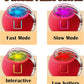 Cat Ball Toy,New Interactive Rolling Cats Dog Toy Balls 360° Smart Automatic Rolling Pet Ball, Fast Moving Toy for Dog,Interactive Toys for Cats (Yellow)