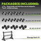 Hex Dumbbell Sets with Rack, 290-670 lb Rubber Encased Exercise & Fitness Dumbbells Set, Hand Weight for Strength Training, Weight Dumbbells