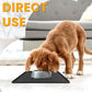 Ptlom Pet Placemat for Dog and Cat, Waterproof Non-Slip Silicone Feeding Bowl Mat Prevent Food and Water Overflow, Puppy Dish Feeder Fountain Trays Suitable for Medium and Small Pets, Black