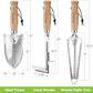 WORKPRO Garden Tool Set, 3 Pcs Gardening Hand Tools with Wood Handle, Weed Puller, Crack Weeder, Hand Trowel, for Planting, Digging, Weeding, Ideal Gardening for Women & Men