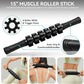 5 in1 Foam Roller Set for Deep Tissue Muscle Massage, High Density Fitness Exercise Foam Roller, Massage Roller, Massage Ball, Resistance Band, for Whole Body (Black)