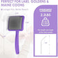 Large Slicker Brush for Dogs - 3PC Pet Grooming Kit - Undercoat Rake & Stainless Comb | Long Pins Remove Mats on Poodles, Golden, Labradoodles | Thick Coat Deshedder for Dogs, Cats, Purple