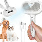 Cat Steam Brush, 3 in 1 Cat Brush for Shedding & Grooming, Water Brush for Cats Dogs, Pet Hair Removal Comb for Long Short Haired Small Animal, Self Cleaning Slicker Brush with Release Button