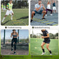 Soccer Speed Agility Training Set - 20FT Agility Ladder 12/16 Sports Cones and Soccer Kick Trainer Football Training Equipment Footwork Drills for Youth and Adults