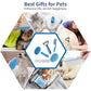 5 in 1 Dog Grooming Kit - Self-Cleaning Slicker Brush for Shedding Short Long Haired Dogs & Cats, Includes Pet Comb, Flea Comb, Bath Brush, Undercoat Rake - Complete Fur Care Set - Blue