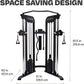 Centr Home Gym Functional Trainer - Multifunctional Cable Machine Home Gym System - Workout Weight Machine for Strength Training - Full Body Compact Exercise & Fitness Equipment Set