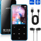 AGPTEK 64GB MP3 Player with Bluetooth, M3 2.4 inch Music Player with Speaker and FM Radio, Touch Buttons, Supports Up to 128GB(Blue)