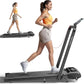 Walking Pad Treadmill with Incline, 2 in 1 Foldable Treadmills for Home Small Office, 300lbs Portable Compact Under Desk Treadmill with App, Remote Control and LED Display
