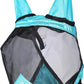Harrison Howard Pro Luminous Horse Half Face Fly Mask Large Eye Space with Ears UV Protection for Horse Teal L