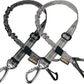 AUBELL Dog Seat Belt for Car,2 Pack Set 3-in-1 Adjustable Reflective Bungee Heavy Duty Dog Car Harness Tether with Clip Hook Latch & Buckle,Swivel Zinc Alloy Carabiner,Black+Grey