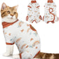 DENTRUN Cat Surgery Recovery Suit Female Male Soft Onesie, Kitten Surgical Collar Cone Alternative Shirt, Abdominal Wounds Anti-Licking Pajama for Small Pets Spay, Cat Body Suit Post Surgery