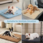 Made4Pets Dog Crate Pad Bed for Medium Large Dogs, Washable & Reversible, Anti-Slip Kennel Mat for Cozy Sleeping, Soft Fluffy Dog Bed for Indoor & Outdoor Use, 35"x23", Blue