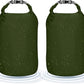 Desoto Waterproof Dry Bag 2 packs, 2L/5L/10L/20L/40L/70L Dry Sack Lightweight Portable, Dry Storage Bag to Keep Gear Dry Clean for Kayaking, Gym, Hiking, Swimming, Camping
