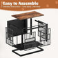 VOPEAK 40" Dog Crate Furniture, Chew Resistant Dog Crate for Dogs, Heavy Duty Dog Crates Dog Kennel Cage Indoor with Double Doors, End Table for Bedroom Living Room, Black