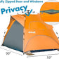 Beach Tent Pop Up Beach Sun Shade Tent with UPF 50+ UV Protection, Removable Floor Zippered Privacy & Ventilation Sun Shelter Family 3 to 4 Person