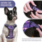 No Pull Dog Harness for Small Dogs, Adjustable No Choke Pet Vest with Dog Leash Fit Smart Reflective Pet Walking Harness for Training Easy Control Soft Handle Purple Camo S
