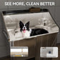 50'' Dog Washing Station - 304 Stainless Steel, LED Dog Bathing Station with Ramp, 2 Drawer, Floor Grate & Lick Pad for Large, Medium & Small Dogs