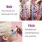 2 Packs White Face Glitter Gel,Singer Concerts Music Festival Rave Accessories,Mermaid Body Glitter Gel,Halloween Hair Sequins Face Glitter Paint Makeup,Sparkling Chunky for Women,100ML