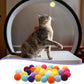 60 Pcs Cat Toy Balls 1-inch Colorful Cat Pom Pom Balls Soft Interactive Cat Balls Cat Play Toy Cat Exercise Toys Cats Interactive Playing Quiet Ball Fuzzy Kitten Ball for Cat Pet