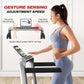 Treadmill for Home Office with Incline, 2-in-1 Portable Walking Pad with 330LBS Weight Capacity, 2.5HP Folding Treadmills with Gesture Sensing Control and Led Display