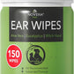 NOVEHA - Dog Ear Cleaner Wipes, Daily Ear Cleaner for Dogs & Cats - Stop Ear Itching with Aloe, Eucalyptus & Witch Hazel Ear Wipes for Dogs - for Odor Control, Dirt and Wax Removal, Unscented (150 Ct)