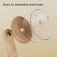 Silent Hamster Wheel 8.7 Inch Dual-Bearings Quiet Running Exercise Wheels with Wood Grain Backboard, Height Adjustable for Dwarf Hamsters, Gerbils, Mice, Hedgehog, Lemmings, Warm Brown