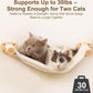Cat Wall Shelves with 1 Floating Fabric Hammock, 2 Ladders with 4 Steps Each & 1 Flat Cat Shelf, Wall Mounted Bed Furniture & Climber, Indoor Playground