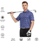 Men's Golf Polo Shirts Short Sleeve Striped Performance Moisture Wicking Dry Fit Golf Shirts for Men
