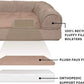 Furhaven Orthopedic Dog Bed for Large Dogs w/ Removable Bolsters & Washable Cover, For Dogs Up to 125 lbs - Plush & Suede Sofa - Almondine, Jumbo Plus/XXL