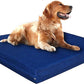 Dogbed4less Luxury Extra Large Orthopedic Memory Foam Dog Bed for Large Dogs with Durable Waterproof Internal Case, Removable Washable Denim Cover and Extra Bonus Pet Bed Cover, XL 40X35X4, Blue