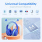 EarFun K4 Kids Bluetooth Headphones, Wireless Headphones with LED Lights, 74/85/94dBA Volume Limited, Built-in Mic, 90H Playtime, Bluetooth 5.4 Over Ear Headphone for iPad/Tablet/PC/School
