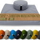 Bean Products Meditation Cushion Mat Set - Zafu Floor Pillow Organic Buckwheat Pillow + Cotton Filled Zabuton Prayer Pad - Meditation Pillow Yoga Knee Pad - Made in USA - 14" Round or 18" Oval